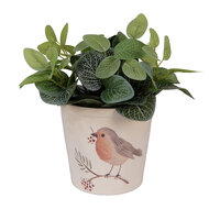 Clayre & Eef | Bloempot Binnen Beige Bruin ø 17x16 cm | 6CEVGP0001L