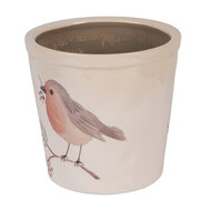Clayre & Eef | Bloempot Binnen Beige Bruin ø 17x16 cm | 6CEVGP0001L