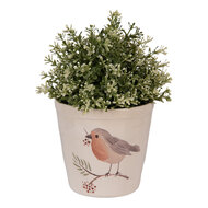 Clayre & Eef | Bloempot Binnen Beige Bruin ø 15x14 cm | 6CEVGP0001M
