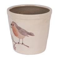 Clayre & Eef | Bloempot Binnen Beige Bruin ø 15x14 cm | 6CEVGP0001M