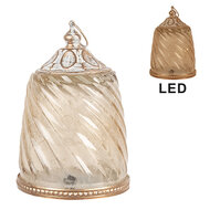 Clayre & Eef | Decoratie met LED Beige ø 9x14 cm / 2xAAA | 6GL5217
