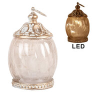 Clayre & Eef | Decoratie met LED Beige ø 7x11 cm | 6GL5219