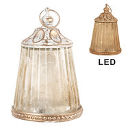 Clayre & Eef | Decoratie met LED Beige ø 8x12 cm / 2xAAA | 6GL5229
