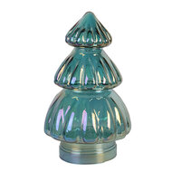 Clayre & Eef | Kerstdecoratie Kerstboom Blauw ø 12x20 cm | 6GL5332