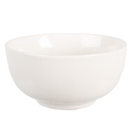Clayre & Eef | Soepkom Wit Zwart ø 14x7 cm / 500 ml | BHSBO0001