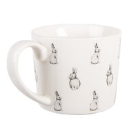 Clayre & Eef | Mok Wit Zwart 12x8x7 cm / 275 ml | BNSMU