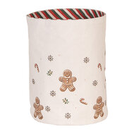 Clayre & Eef | Broodmandje Beige Bruin ø 15x16 cm | CGM50
