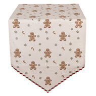 Clayre & Eef | Tafelloper Beige Bruin 50x160 cm | CGM65