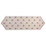 Clayre & Eef | Tafelloper Beige Bruin 50x160 cm | CGM65