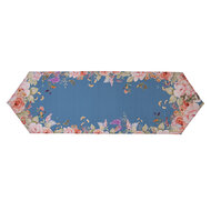 Clayre & Eef | Tafelloper Blauw Beige 50x160 cm | FFA65BL