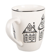 Clayre & Eef | Mok Beige Zwart 12x8x10 cm / 350 ml | GBBMU