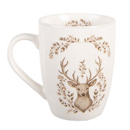 Clayre & Eef | Mok Beige Bruin 12x8x10 cm / 350 ml | GTWMU