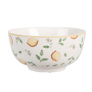 Clayre & Eef | Soepkom Wit Geel ø 14x7 cm / 500 ml | LELBO