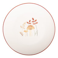 Clayre & Eef | Servies Ontbijtbord Beige Bruin ø 20x2 cm | LFJDP