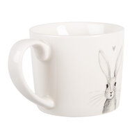 Clayre & Eef | Mok Wit Grijs 12x8x7 cm / 275 ml | RUBMU