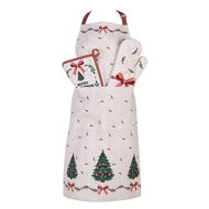 Clayre & Eef | Ovenwant Beige Groen Rood 18x30 cm | TCH44