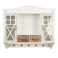 Clayre & Eef | Wandkastje Wit Bruin 76x16x65 cm | 5H0743