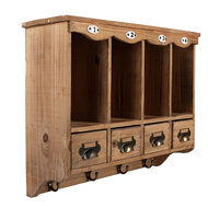 Clayre & Eef | Wandkastje Bruin 53x16x42 cm | 5H0745