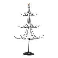 Clayre & Eef | Kerstdecoratie Kerstboom Zwart Goudkleurig ø 41x71 cm | 5Y1268