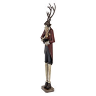 Clayre & Eef | Decoratie Hert Bruin Rood 19x15x83 cm | 5Y1314