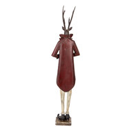 Clayre & Eef | Decoratie Hert Bruin Rood 19x15x83 cm | 5Y1314