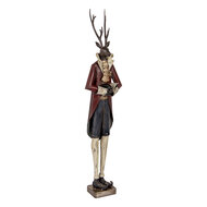 Clayre & Eef | Decoratie Hert Bruin Rood 19x15x83 cm | 5Y1314