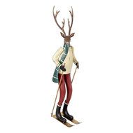 Clayre & Eef | Decoratie Hert Bruin Rood 19x15x65 cm | 5Y1315