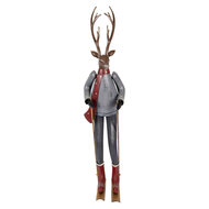 Clayre & Eef | Decoratie Hert Bruin Grijs 19x15x65 cm | 5Y1316