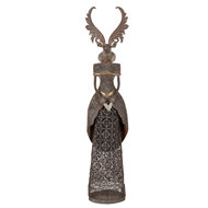 Clayre & Eef | Decoratie Rendier Bruin Grijs 20x11x81 cm | 5Y1329