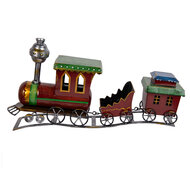 Clayre & Eef | Decoratie Trein Rood Groen 70x15x36 cm | 5Y1335
