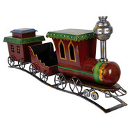 Clayre & Eef | Decoratie Trein Rood Groen 70x15x36 cm | 5Y1335