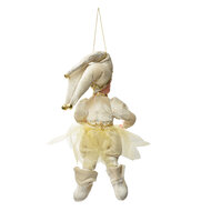 Clayre & Eef | Decoratie hanger elf Beige Goudkleurig 10x8x28 cm | 66216