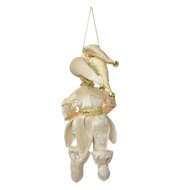 Clayre & Eef | Decoratie hanger elf Beige Goudkleurig 10x8x28 cm | 66217
