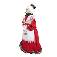 Clayre & Eef | Kerstdecoratie Kerstvrouw Rood Wit 18x18x46 cm | 66226