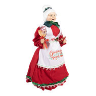 Clayre & Eef | Kerstdecoratie Kerstvrouw Rood Wit 18x18x46 cm | 66226