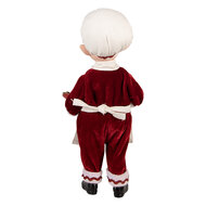 Clayre & Eef | Kerstdecoratie Elf Rood Wit 15x10x28 cm | 66236