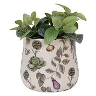 Clayre & Eef | Bloempot Binnen Beige Groen ø 21x19 cm | 6CETKG0001L