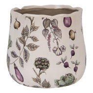 Clayre & Eef | Bloempot Binnen Beige Groen ø 21x19 cm | 6CETKG0001L