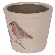 Clayre & Eef | Bloempot Binnen Beige Bruin ø 21x20 cm | 6CEVGP0001XL