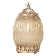 Clayre & Eef | Decoratie met LED Beige ø 11x18 cm / 2xAAA | 6GL5220