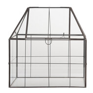 Clayre & Eef | Decoratie Kweekkasje Transparant Bruin 26x17x32 cm | 6GL5363