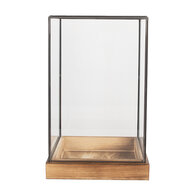 Clayre & Eef | Decoratie Kweekkasje Transparant Bruin 19x19x30 cm | 6GL5364