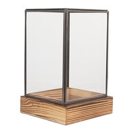Clayre & Eef | Decoratie Kweekkasje Transparant Bruin 12x12x19 cm | 6GL5366
