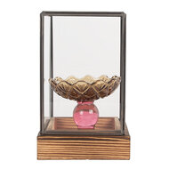 Clayre & Eef | Decoratie Kweekkasje Transparant Bruin 12x12x19 cm | 6GL5366