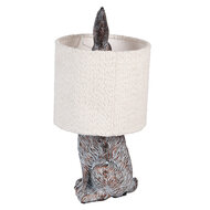 Clayre & Eef | Tafellamp Bruin Beige ø 20x43 cm E27/max 1x60W | 6LMC0111W