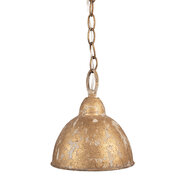 Clayre & Eef | Hanglamp Goudkleurig ø 20x22 cm E14/max 1x25W | 6LMP801