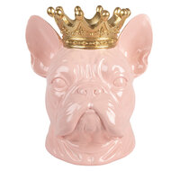 Clayre & Eef | Decoratie Hond Roze 19x16x20 cm | 6PR5804
