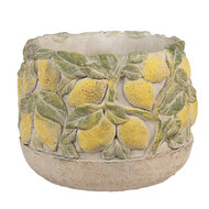 Clayre & Eef | Bloempot Binnen Beige Geel ø 19x15 cm | 6TE0575