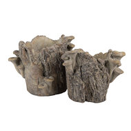 Clayre & Eef | Bloempot Binnen Bruin Beige 24x18x18 cm | 6TE0577M