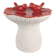 Clayre & Eef | Decoratie Paddenstoel Wit Rood ø 19x18 cm | 6TE0580
